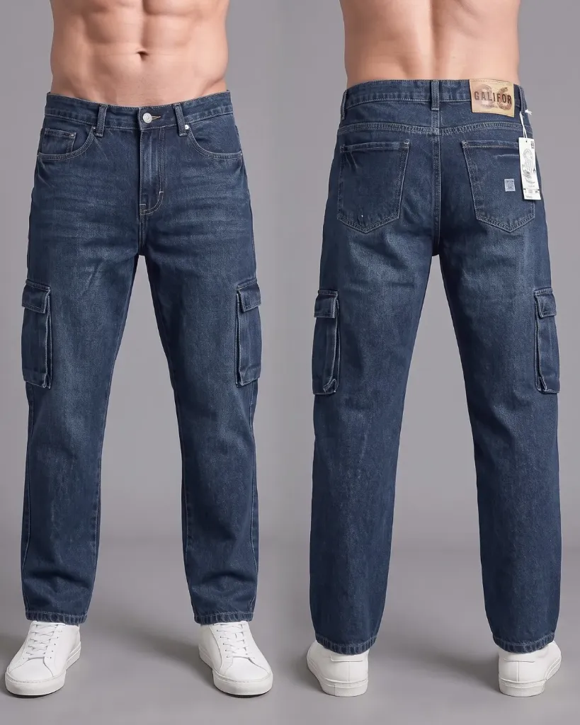 [HJ-003270-30-AZUL-2] Recto rigido con bigotes cargo (30, Azul #2)