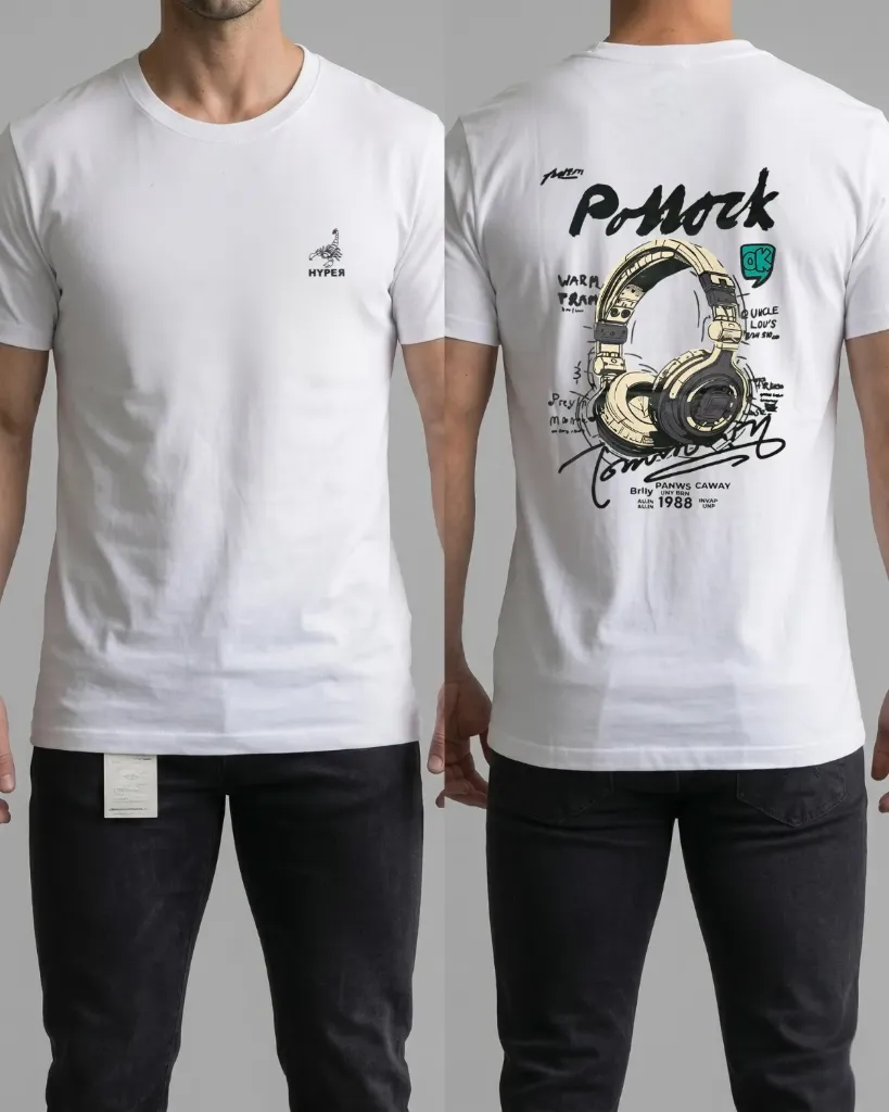 [HJ-003263-XXXL-BLANCO] Camiseta estampada (Pomork 1988) (XXXL, Blanco)
