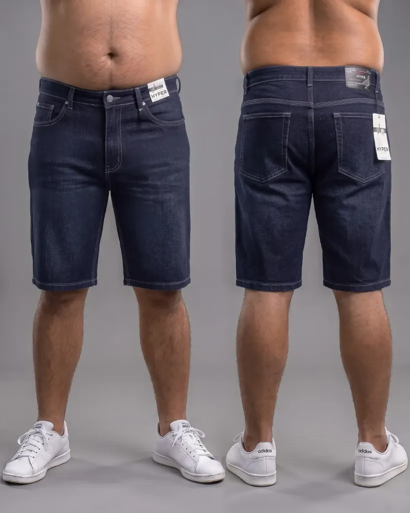 [HJ-003279-38-AZUL-2] Bermuda rigida plus bigotes (Azul #2)