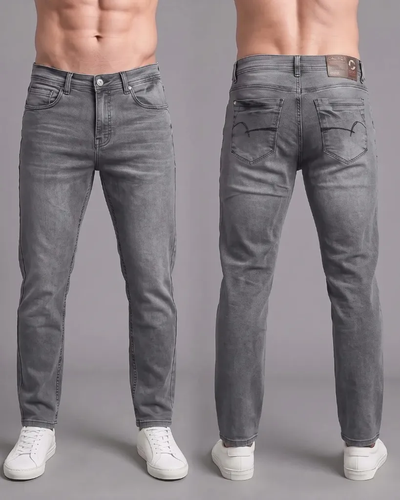[HJ-003304-30-GRIS] Semitubo strech CFR con bigotes (30, Gris)