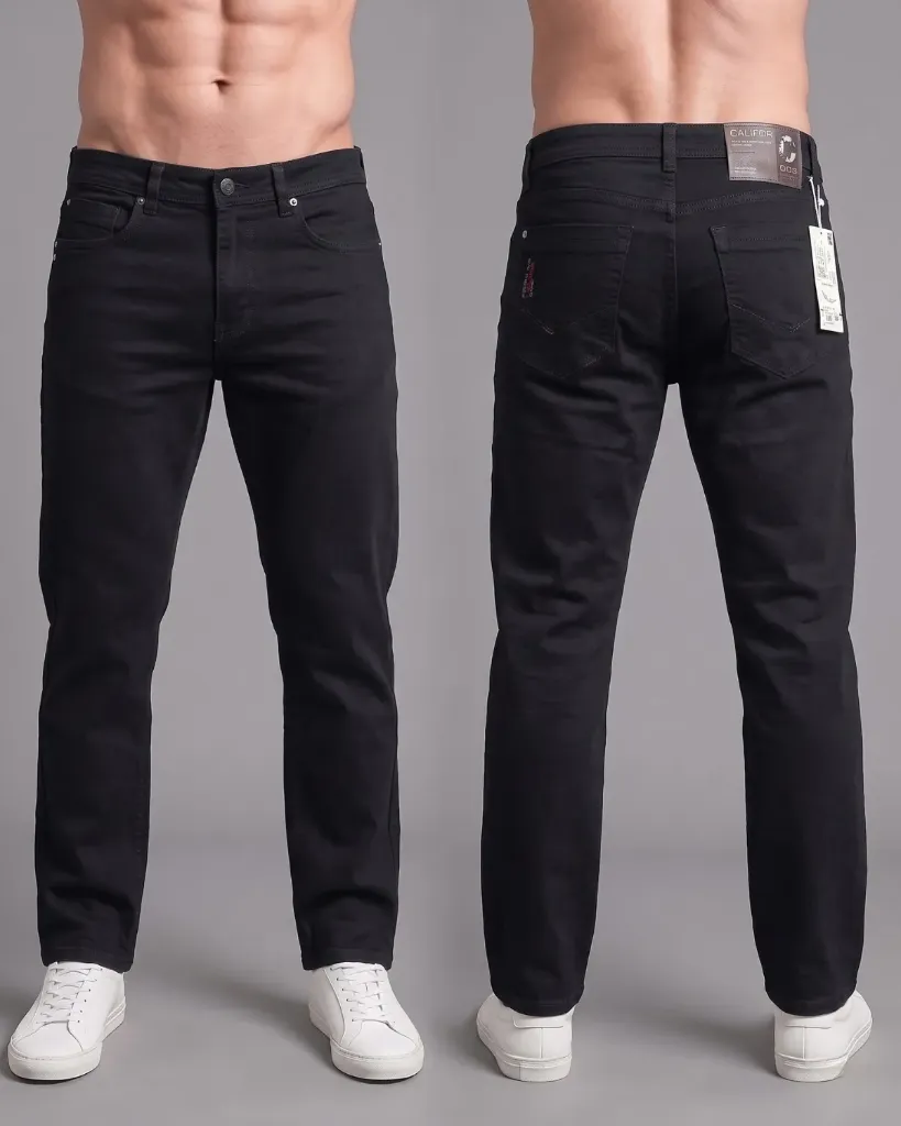 [HJ-003305-30-NEGRO] Semitubo strech CFR llano (30, Negro)