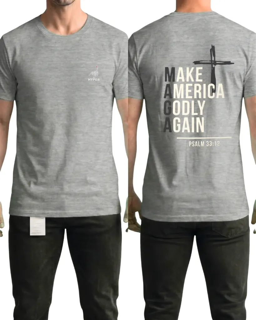 [HJ-003259-M-GRIS-CLARO] Camiseta estampada (MAGA) (M, Gris claro)