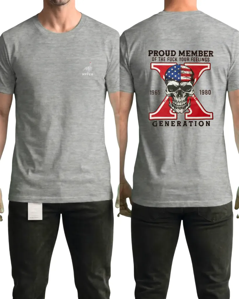 [HJ-003277-M-GRIS-CLARO] Camiseta estampada (Proud member) (M, Gris claro)