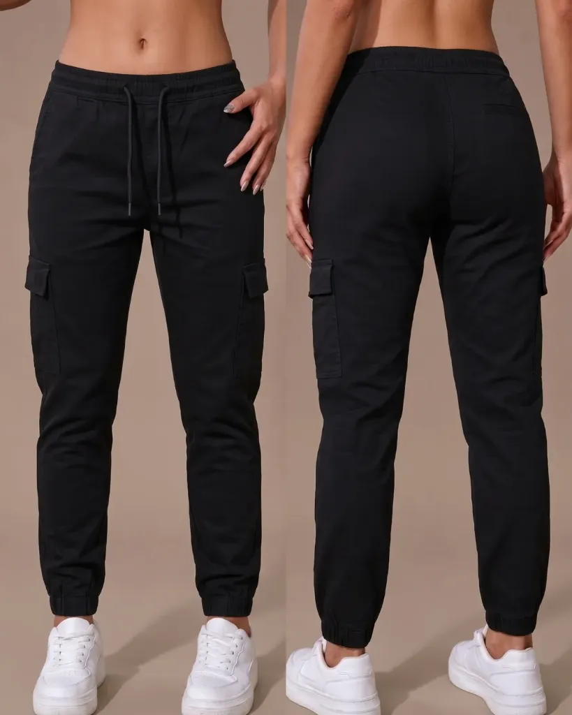 Jogger strech con bolsillos viviados dama