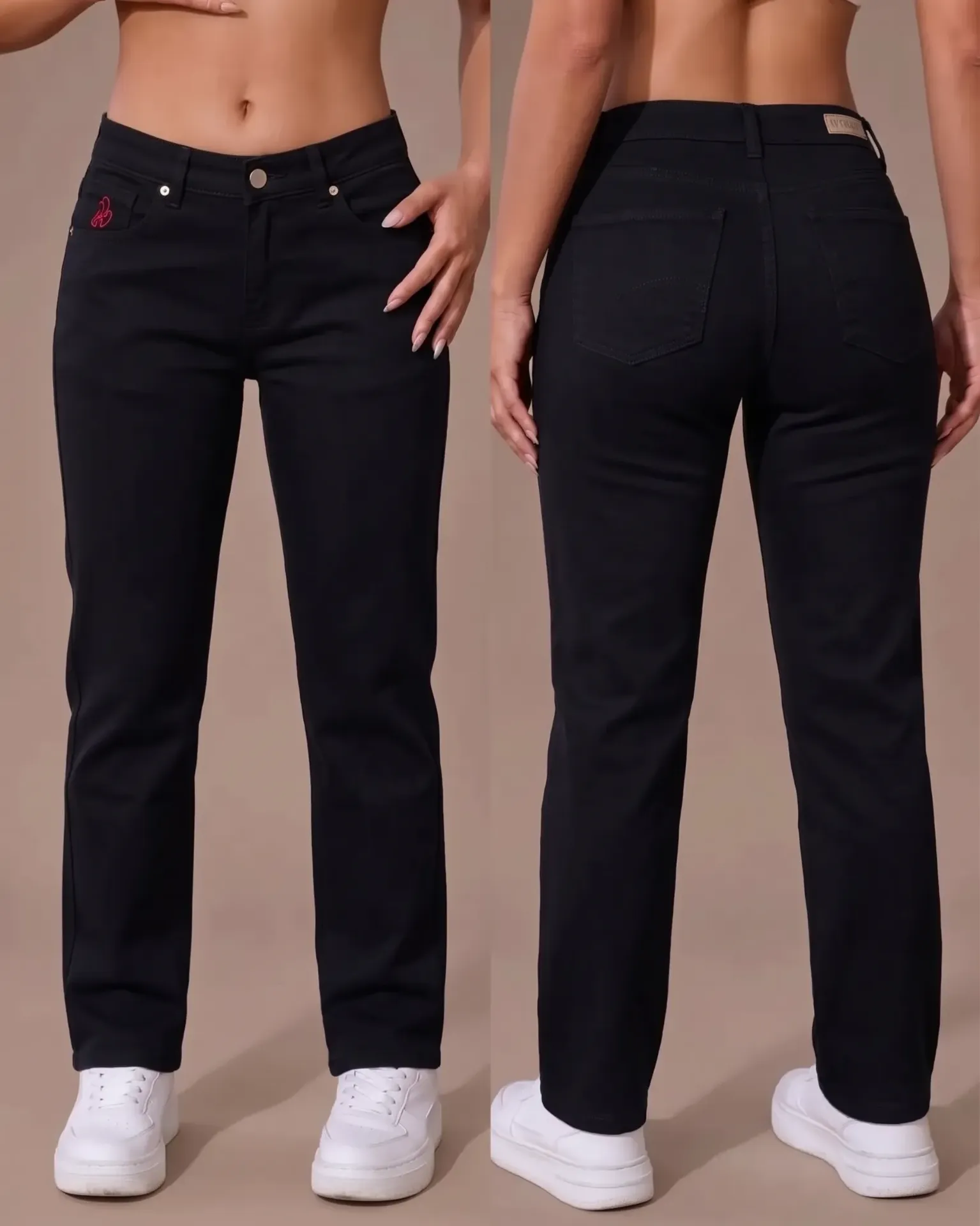 [HJ-002206-10-NEGRO] Recto gabardina strech (10, Negro)