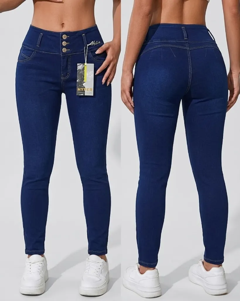 [HJ-000725-8-AZUL-OSCURO] Tubo strech levanta cola llano pretina ancha 3 botones (8)