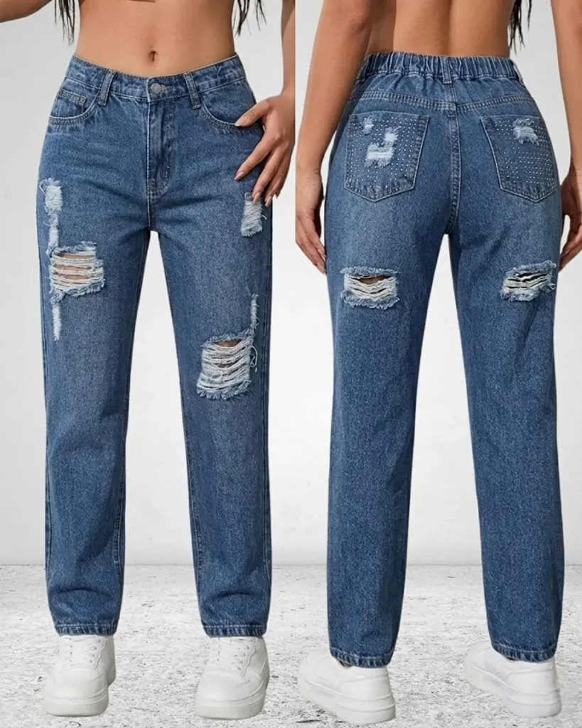 Recto rigido roto con pretina posterior elastica