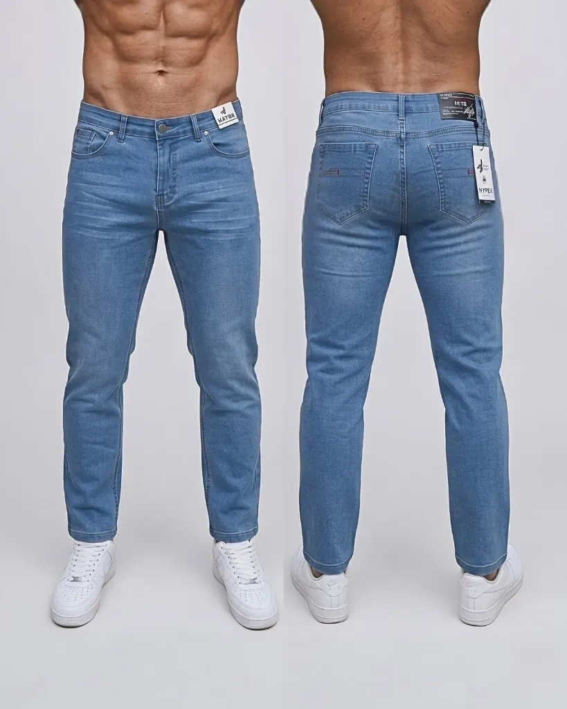 [HJ-001170-30-AZUL-CLARO] Semitubo strech con bigotes (30)