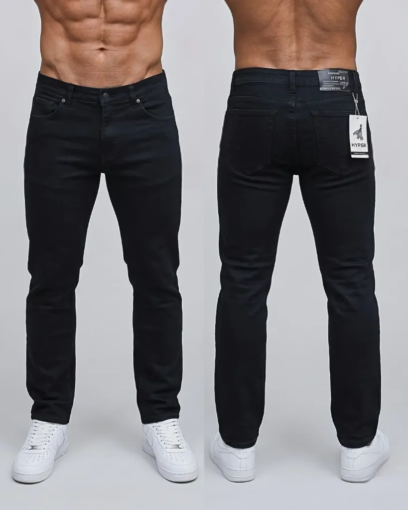 [HJ-001177-30-NEGRO] Semitubo strech llano (30)