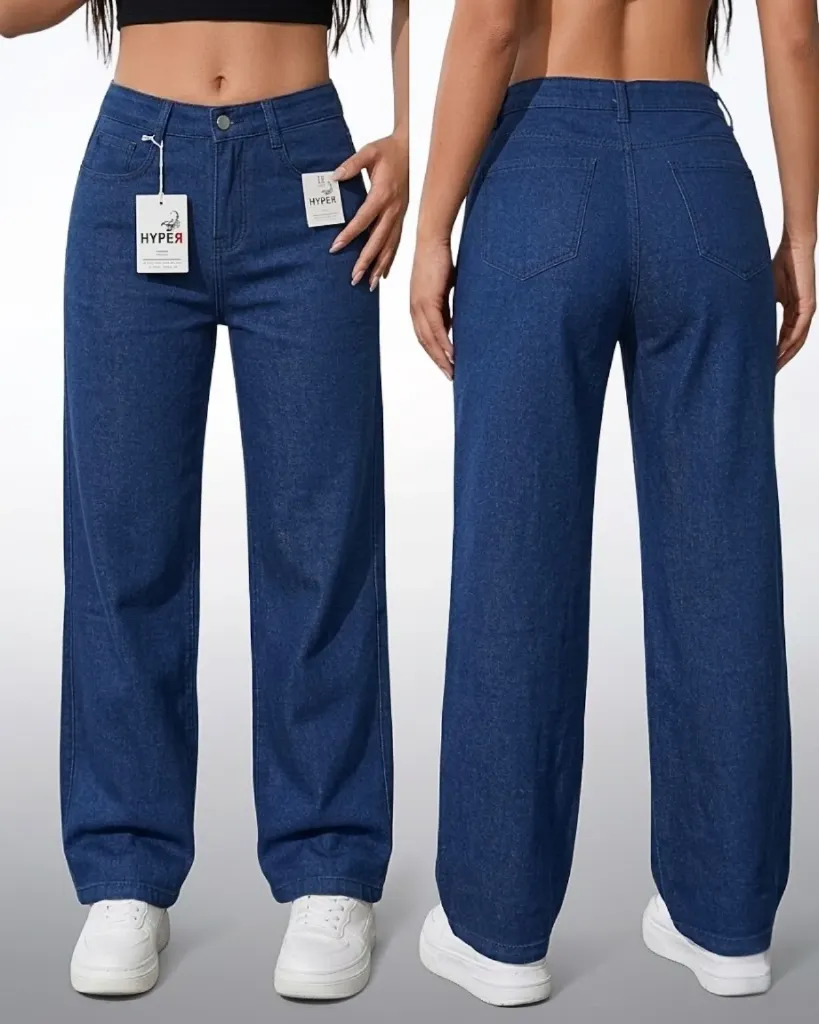 [HJ-001281-14-AZUL-MEDIO] Wide leg strech de tela camisera (14)