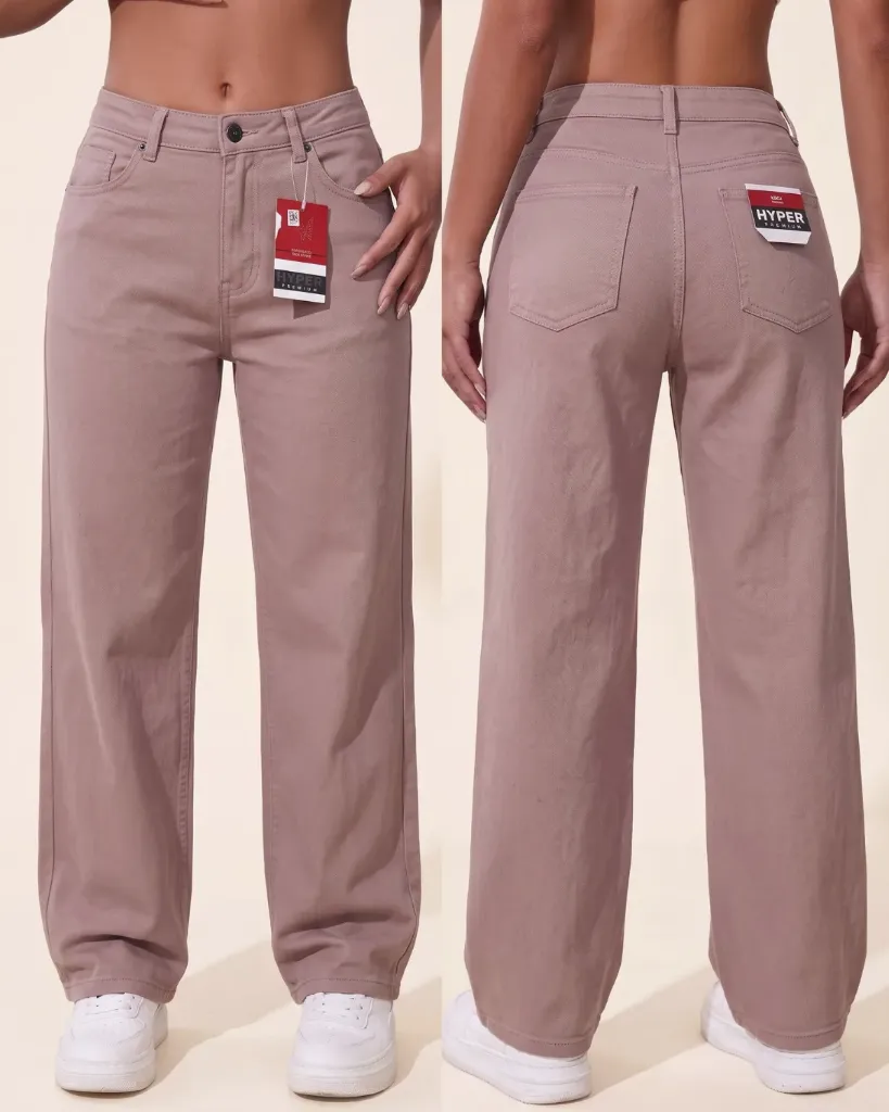 [HJ-001299-10-BEIGE] Wide leg gabardina strech (10)